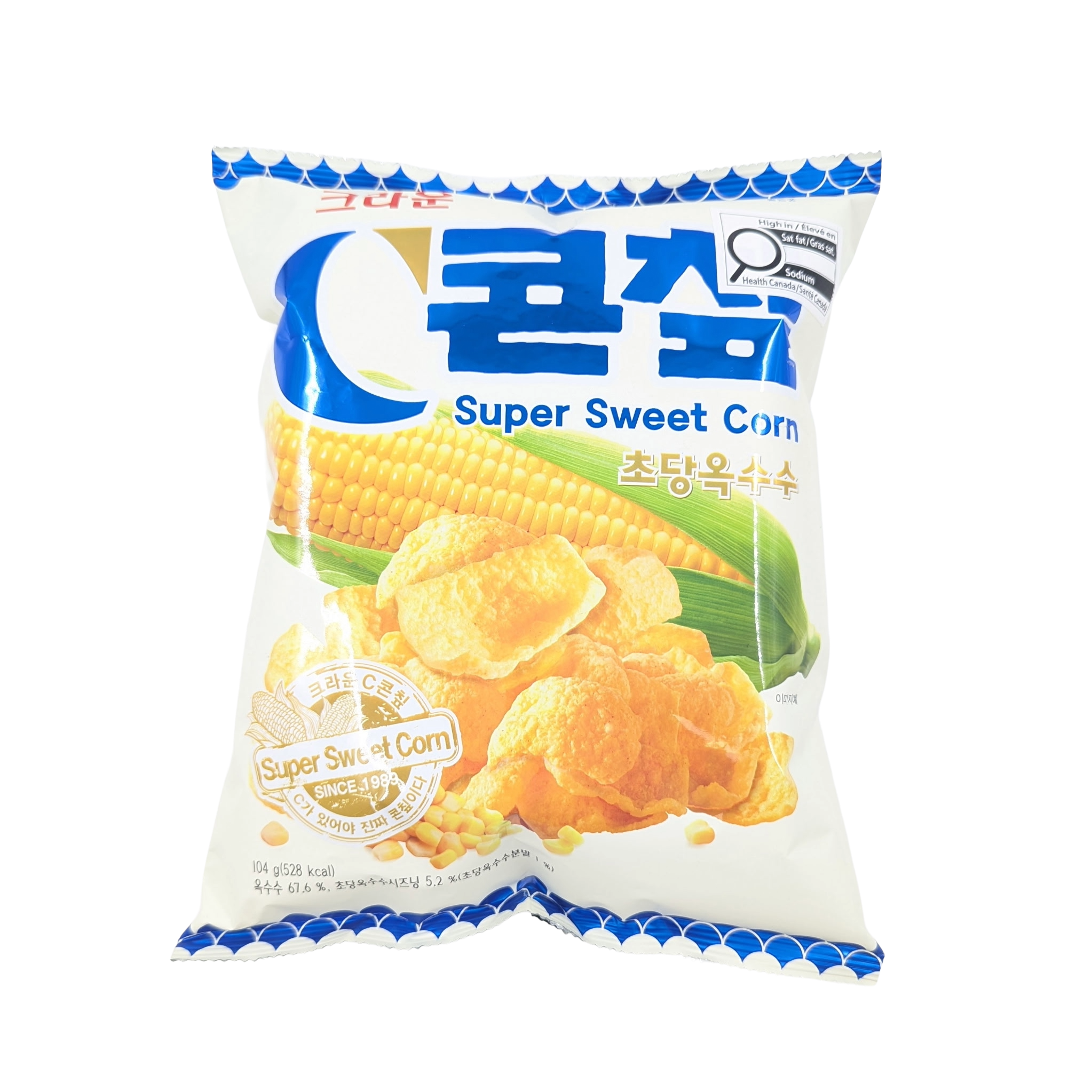 CROWN CORNCHIP (104G*12) 크라운 초당 옥수수 콘칩